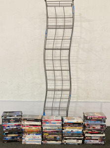 DVD Tower, 75 + DVDs