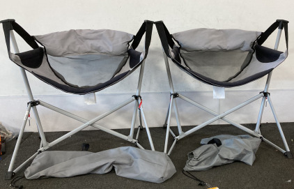 (2) Venture Forward 300 LB Capacity Swing Camp Chairs