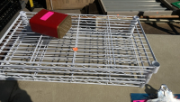 White wire shelving w/ inserts - 2