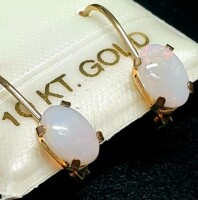 $400 10K Opal Lever Back Earrings