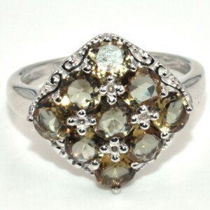 Silver Syn. Zultanite Cz(2.85ct) Ring