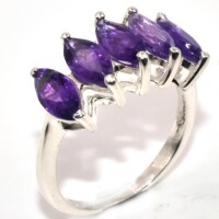 Silver Amethyst(2.35ct) Ring