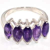 Silver Amethyst(2.35ct) Ring - 2