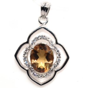 Silver Syn. Zultanite Cz(3.3ct) Pendant