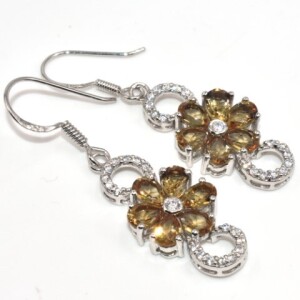Silver Syn. Zultanite Cz(7.3ct) Earrings