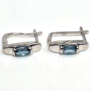 Silver London Blue Topaz(2.15ct) Earring Pendant Set