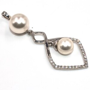 Silver Pearl Cz(4.35ct) Pendant