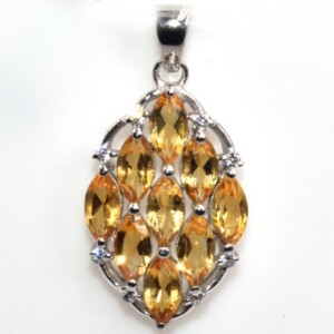 Silver Citrine(1.75ct) Pendant