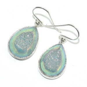 Silver Pariba Colour Druzy(15.3ct) Earrings