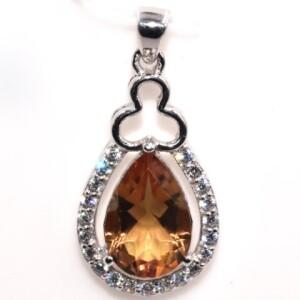 Silver Syn. Zultanite Cz(3.9ct) Pendant