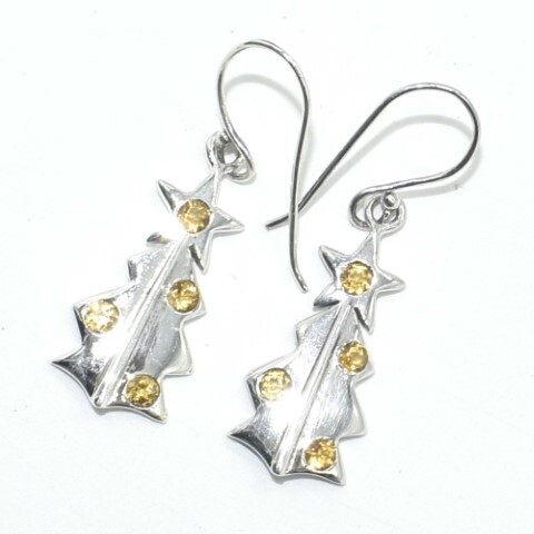 Silver Citrine (1.8ct) Earrings