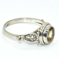 Silver Citrine(0.6ct) Ring - 3