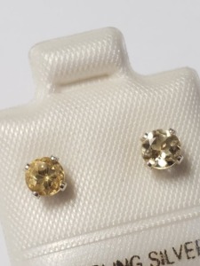 Silver Citrine(0.5ct) Earrings