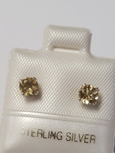 Silver Citrine(0.5ct) Earrings