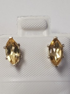 $100 Silver Citrine Earrings