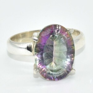 Silver Mystic Topaz(8.1ct) Ring