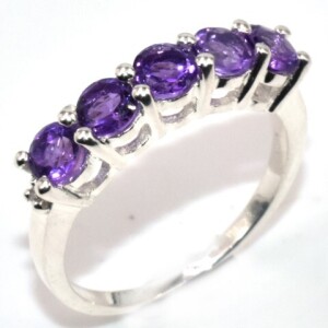 Silver Amethyst(1.3ct) Ring