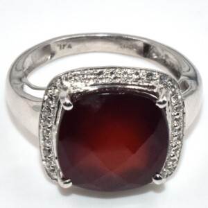 Silver Hesonite(6.1ct) Ring