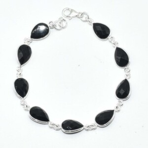 Silver Black Onyx(9.9ct) Bracelet