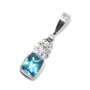 Silver Blue Mystic(1.45ct) Pendant