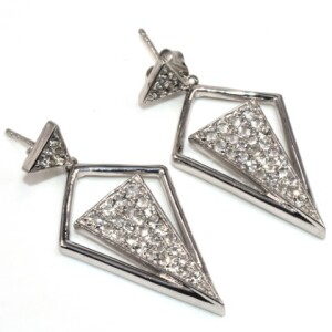 Silver CZ(3.9ct) Earrings