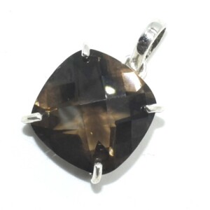 Silver Smokey Quartz(8.1ct) Pendant