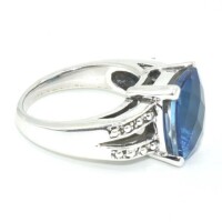 Silver Blue Quartz(3.6ct) Ring - 3