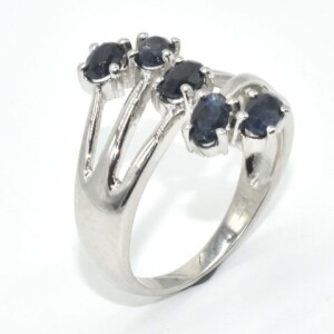 Silver Blue Sapphire(1.3ct) Ring