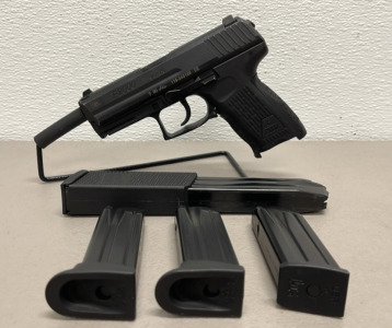 HK Model P2000 9mm Caliber, Semi Automatic Pistol W/ Box And 3 Extra Magazines