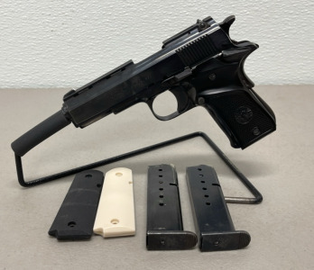 Llama Model MK III .380 ACP, Semi Automatic Pistol W/ Extra Magazine And Two Extra Sets Of Grips