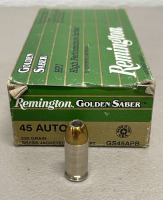 (50) Rounds Remington Golden Saber 45 Auto 230 Grain JHP Ammunition Cartridges