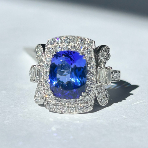 $15,587 Value, Platinum Tanzanite & Diamond Ring Size:6