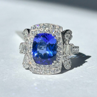 $15,587 Value, Platinum Tanzanite & Diamond Ring Size:6