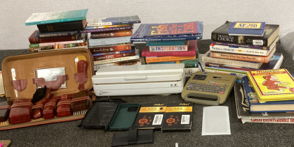 Vintage Deni Vacuum Sealer (Turns On), Vintage Men&rsquo;s Grooming Kit. Casio EZ-Label Printer, Cell Phone Accessories