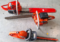 Homelite Hedge Trimmer & 2 Chainsaws...BB23