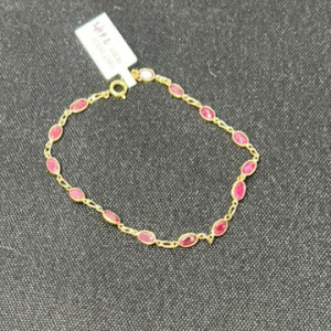 14K Gold 3.6ct Ruby Bracelet