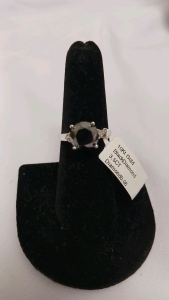 10k Gold Black Diamond Ring 3.5ct Size 6.5