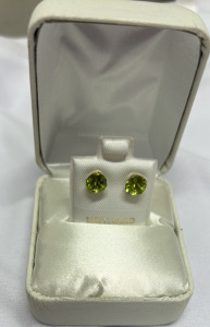 10K Gold Peridot 1.73Ct Earrings