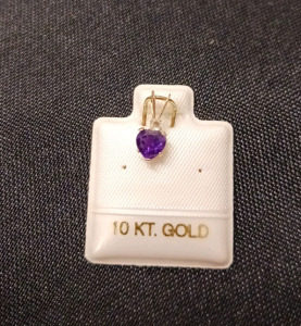 10k Gold Genuine Amethyst 2.14cts 8×6mm