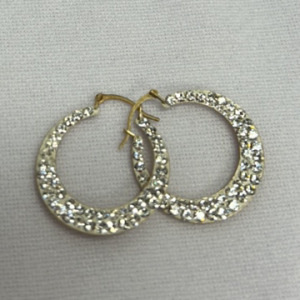 Gold Tone Diamond Earings