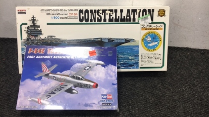 Model Aircraft Carrier and Model Jet