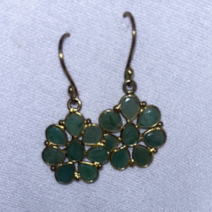 Gold Tone Gem Earrings