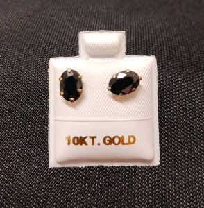 10K Gold Sapphire 2.2ct Earrings