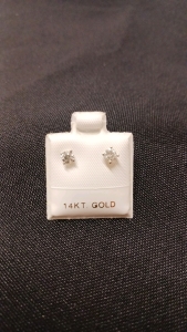 14K White Gold .4ct Diamond Earrings