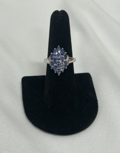 Size 7.5 .925 Silver Tanzanite 1.90 Ctw