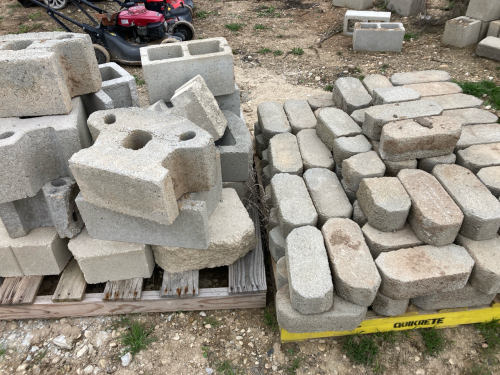 Assorted Pavers and Cement Blocks