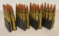 (32) Rounds Of 30-06 Ammunition Cartridges (22) M1 Garand Clips - 2