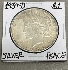 1934-D Silver Peace Dollar