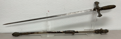 Antique Knights Of Pythias FCB Cermonial Sword And Scabbard