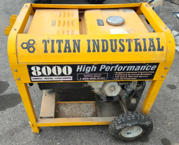 Titan Industrial High Performance Generator 8000 Watts 120 & 240 Volt Service